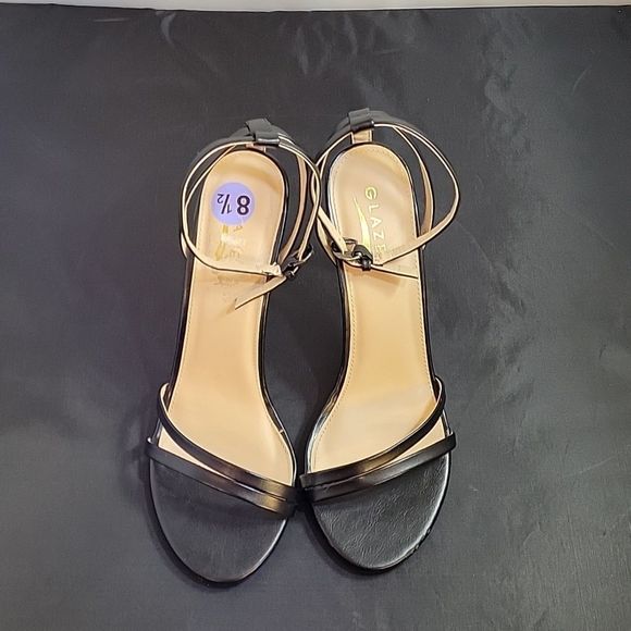 BRAND NEW GLAZE DOUBLE STRAP HIGH HEEL STILETTOS SANDAL - Picture 3 of 14